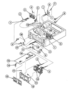 Control Panel Diagram and Parts List for SSEB17WJ1500  Speed Queen Dryer