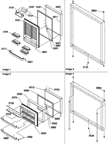 Door Assemblies Diagram and Parts List for BX22S5W-P1196707WW  Amana Refrigerator
