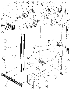 Refrigerator/freezer Controls And Cabinet Diagram and Parts List for 36271-P1121801W  Amana Refrigerator