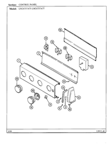 Control Panel Diagram and Parts List for 6757A77  Norge Washer