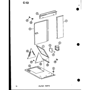 Filter Parts Diagram and Parts List for GCE120DM P96597-6F Amana Furnace
