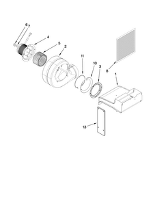Blower Unit Parts Diagram and Parts List for JDS9860CDS00  Jenn-Air Range