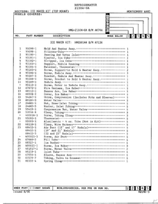 Ice Maker Kit Diagram and Parts List for 21504-0A  Admiral Refrigerator