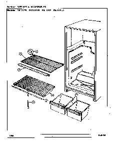 Shelves & Accessories Diagram and Parts List for RB171PLA DG22A Magic Chef Refrigerator