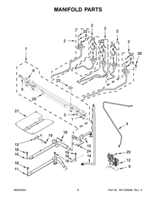 Manifold Parts Diagram and Parts List for MGS8800FZ2  Maytag Range