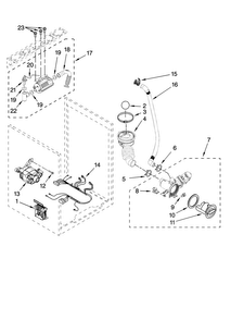 Steamer, Pump And Motor Parts, Optional Parts Diagram and Parts List for MHWE500VW10  Maytag Washer