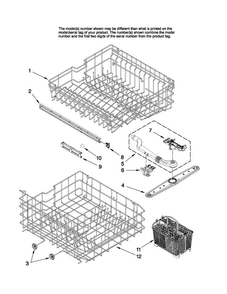 Upper And Lower Rack Parts Diagram and Parts List for MDB7851AWQ0  Maytag Dishwasher