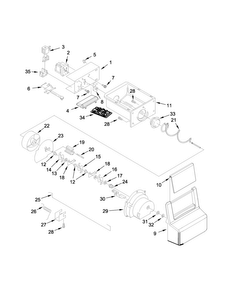 Motor And Ice Container Parts Diagram and Parts List for MSF21D4MDE02  Maytag Refrigerator