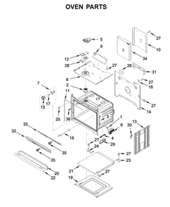Oven Parts Diagram and Parts List for MEW9627FZ04  Maytag Wall Oven