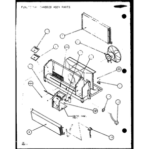 Functional Chassis Assy Parts 1 Diagram and Parts List for PTC07300ER P9812501R Amana Air Conditioner