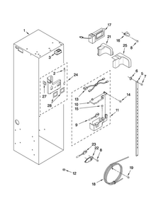Refrigerator Liner Parts Diagram and Parts List for JS48CXDUDB00  Jenn-Air Refrigerator
