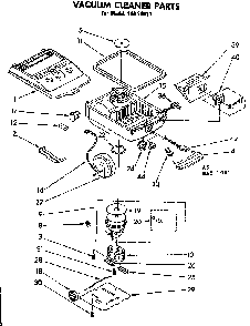 Base Assembly Diagram and Parts List for 11620821  Kenmore Canister Vacuum