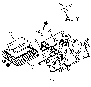 Oven Diagram and Parts List for SVD8310SD  Jenn-Air Range