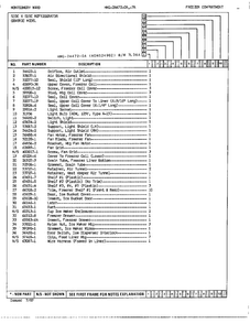 Freezer Compartment Page 2 Diagram and Parts List for 24472A  Admiral Refrigerator