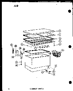 Cabinet Parts Diagram and Parts List for EC28F P60330-69W Amana Freezer