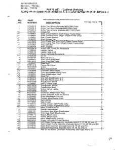 Cabinet Shelving Page 4 Diagram and Parts List for TZ21Q  Amana Refrigerator