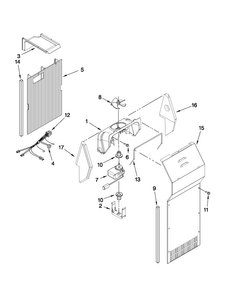Air Flow Parts Diagram and Parts List for MSD2254VEY03  Maytag Refrigerator