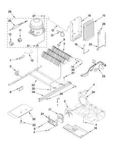 Unit Parts Diagram and Parts List for ASD2522WRS07  Amana Refrigerator
