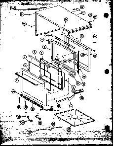 Cabinet Diagram and Parts List for RL6-10 P76382-2M Amana Microwave