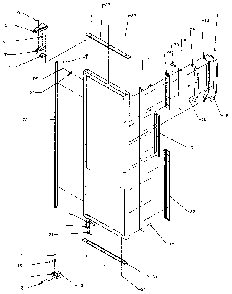 Refrigerator Door Hinge And Trim Diagram and Parts List for SXD25NP-P1162407W  Amana Refrigerator