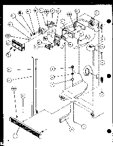 Refrigerator Diagram and Parts List for SZ25MP2W-P1154904WW  Amana Refrigerator