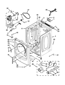 Cabinet Parts Diagram and Parts List for MGD7000XG1  Maytag Dryer