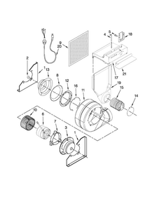 Blower Assembly Parts Diagram and Parts List for JES9900BCB20  Jenn-Air Range