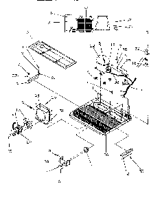 Machine Compartment Diagram and Parts List for SSD21SL-P1193901WL  Amana Refrigerator