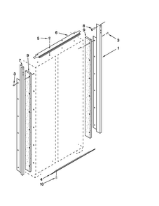 Cabinet Trim Parts Diagram and Parts List for JS48CXDBDB13  Jenn-Air Refrigerator