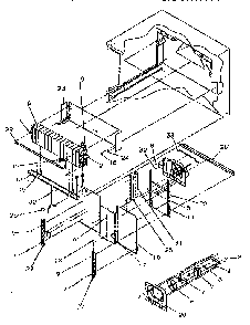Evaporator Area Diagram and Parts List for TR21S4L-P1196104WL  Amana Refrigerator