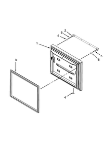 Freezer Door Parts Diagram and Parts List for JFC2290VEM3  Jenn-Air Refrigerator