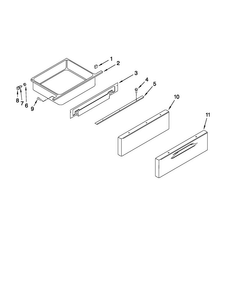 Drawer Parts Diagram and Parts List for JDR8880RDB10  Jenn-Air Range