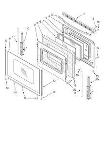 Door Parts, Optional Parts Diagram and Parts List for AER5522VAW0  Amana Range