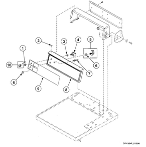 Controls Assy Diagram and Parts List for SDE007WF  Speed Queen Dryer