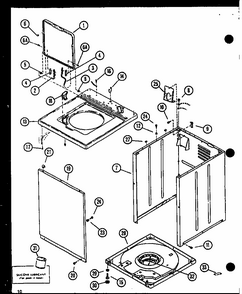 Section 11 Diagram and Parts List for LW2503W P1118410WW Amana Washer