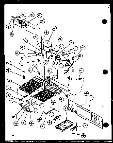 Machine Compartment Diagram and Parts List for SX22J-P1116004W  Amana Refrigerator