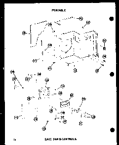 Base Pan & Controls Diagram and Parts List for 6-SPMW P54972-13R Amana Air Conditioner