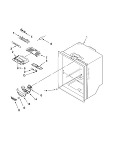 Refrigerator Liner Parts Diagram and Parts List for ABB1922FEQ3  Amana Refrigerator