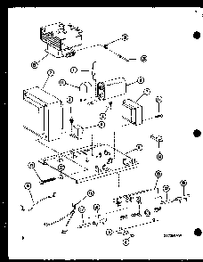 Transformer/capacitor/magnetron Diagram and Parts List for RRL-9A P74705-1M Amana Microwave