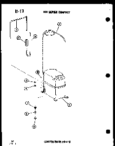 100 Series Compact Compressor Parts Diagram and Parts List for 16-3SPMK P54974-59R Amana Air Conditioner