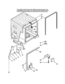 Tub & Frame Diagram and Parts List for MDBS561AWB1  Maytag Dishwasher