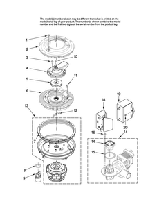 Pump And Motor Parts Diagram and Parts List for MDBH945AWW2  Maytag Dishwasher