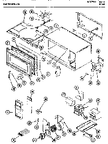Microwave Parts Diagram and Parts List for 1341A  Amana Microwave