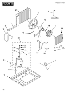 Unit/literature Diagram and Parts List for CA6WML0  Crosley Air Conditioner
