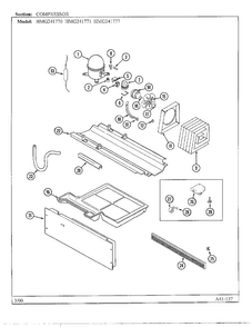 Compressor Diagram and Parts List for HMG241777  Admiral Refrigerator