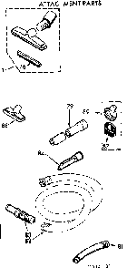 Attachment Parts Diagram and Parts List for 11624402  Kenmore Filters & Accessories