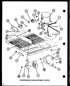 Compressor Compartment Parts (tm20m/p7859216w) (tm20m/p7859217w) Diagram and Parts List for TM18M-P7859213W  Amana Refrigerator