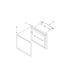 Freezer Door Parts Diagram and Parts List for ABB1924WEB2  Amana Refrigerator