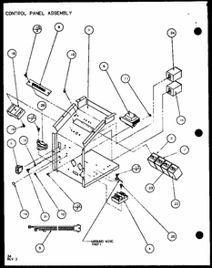Control Panel Assembly (pth09300er/p9812608r) (pth09400er/p9872108r) Diagram and Parts List for PTH12300ER P9812615R Amana Air Conditioner