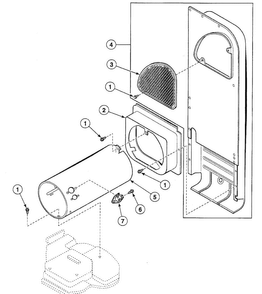Heater Assy Diagram and Parts List for SSG909WF  Speed Queen Dryer